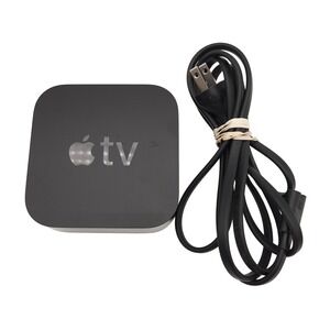 Apple Black Apple TV 4K 1st Gen A1842 Media Player w/ Power Cable (Tested Works)